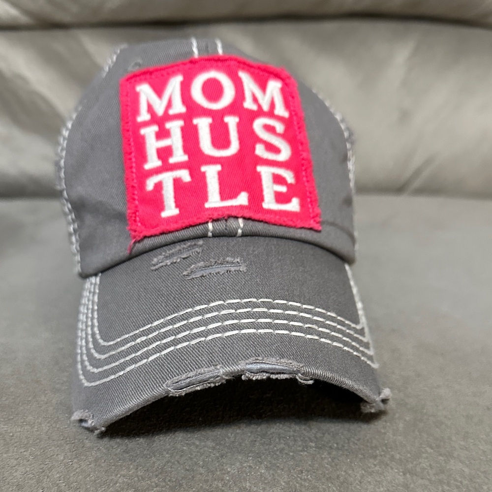 KBETHOS Gray and Pink 'Mom Hustle' Hat